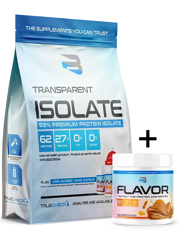 Believe - Transparent Isolate - 4.4lbs + 1 Pack de saveur 150g