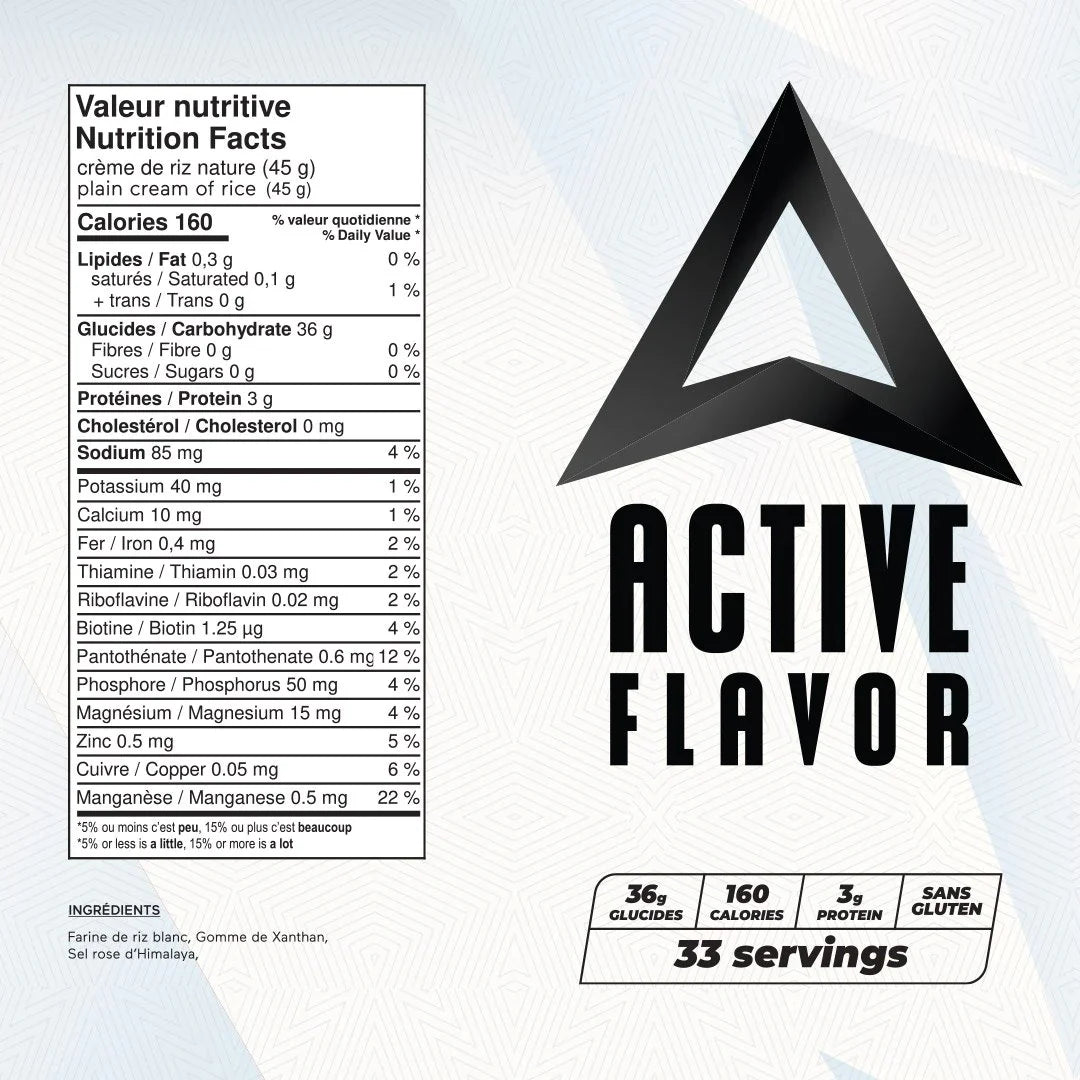 Active Flavor - Creme de riz - 1.5kg - 6 saveurs