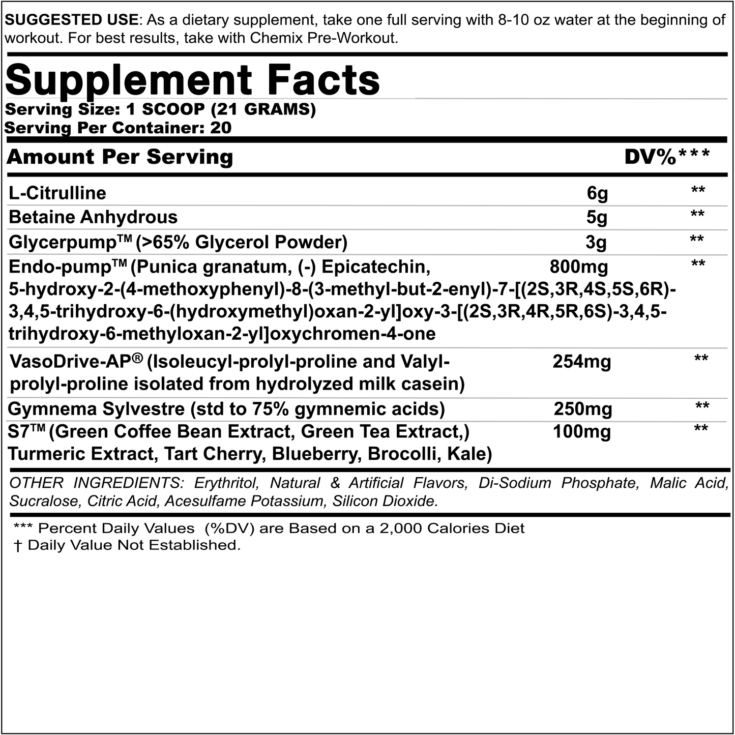 Chemix - King of Pump Pre Non-Stim