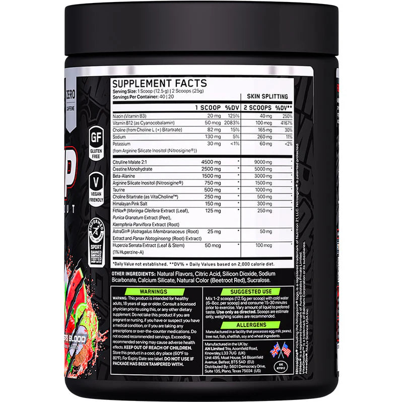 AN - Performance Pre-Workout Sans Stim-40 servings