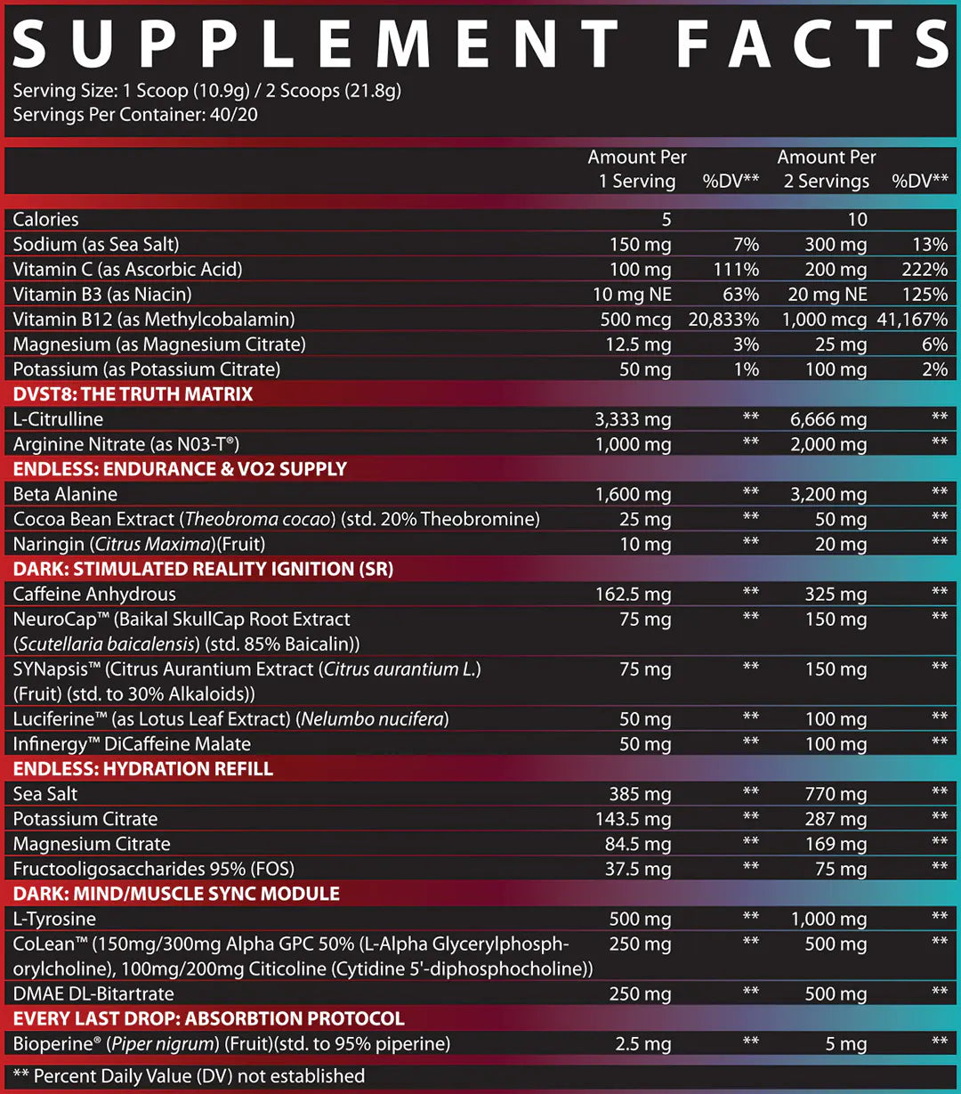 Inspired - DVST8 Pre-Workout-40 Servings