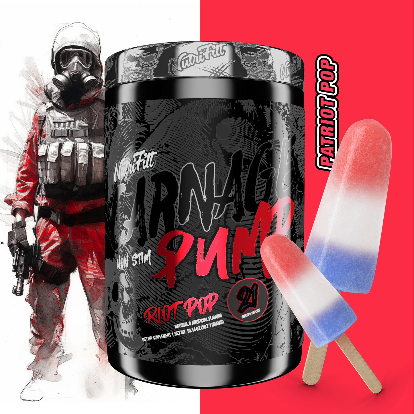 NutriFitt Carnage Pump-21 servings