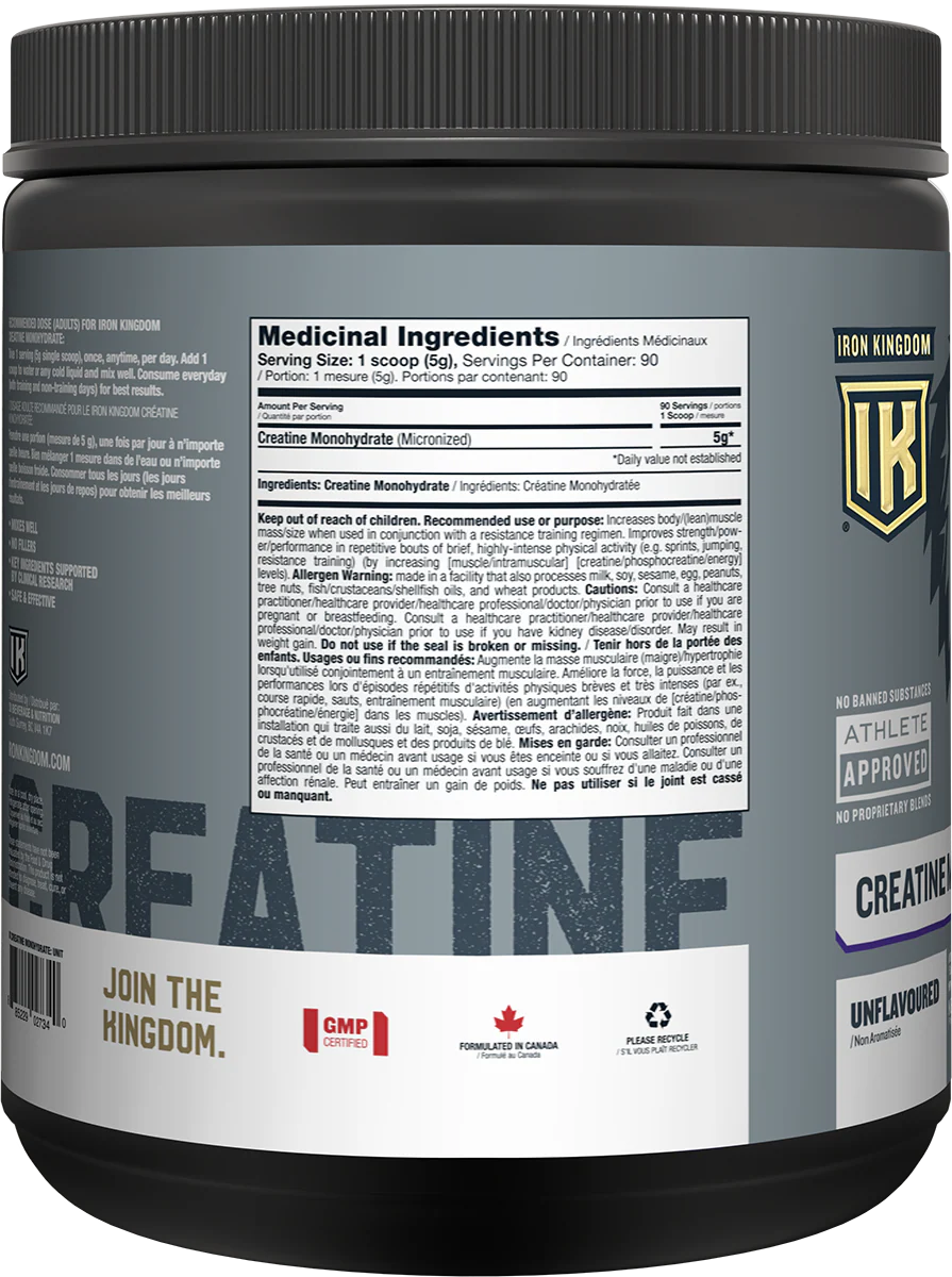 Iron Kingdom - Créatine 90 Portions - 450g
