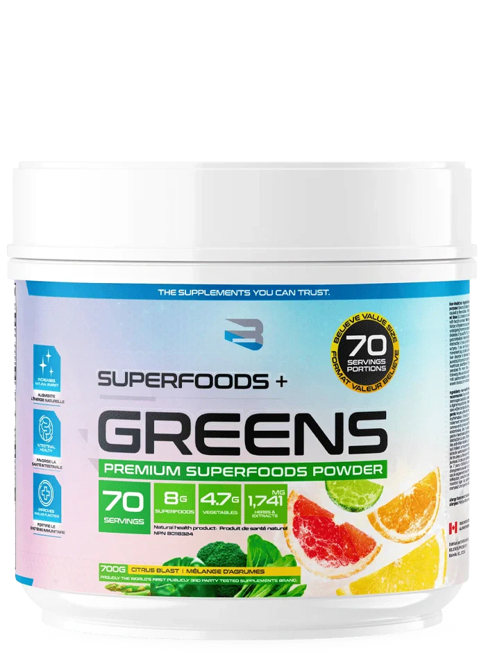 Believe - Superfood + Greens 70 portions - 700g - 3 saveurs