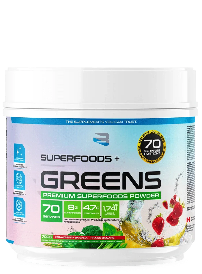 Believe - Superfood + Greens 70 portions - 700g - 3 saveurs