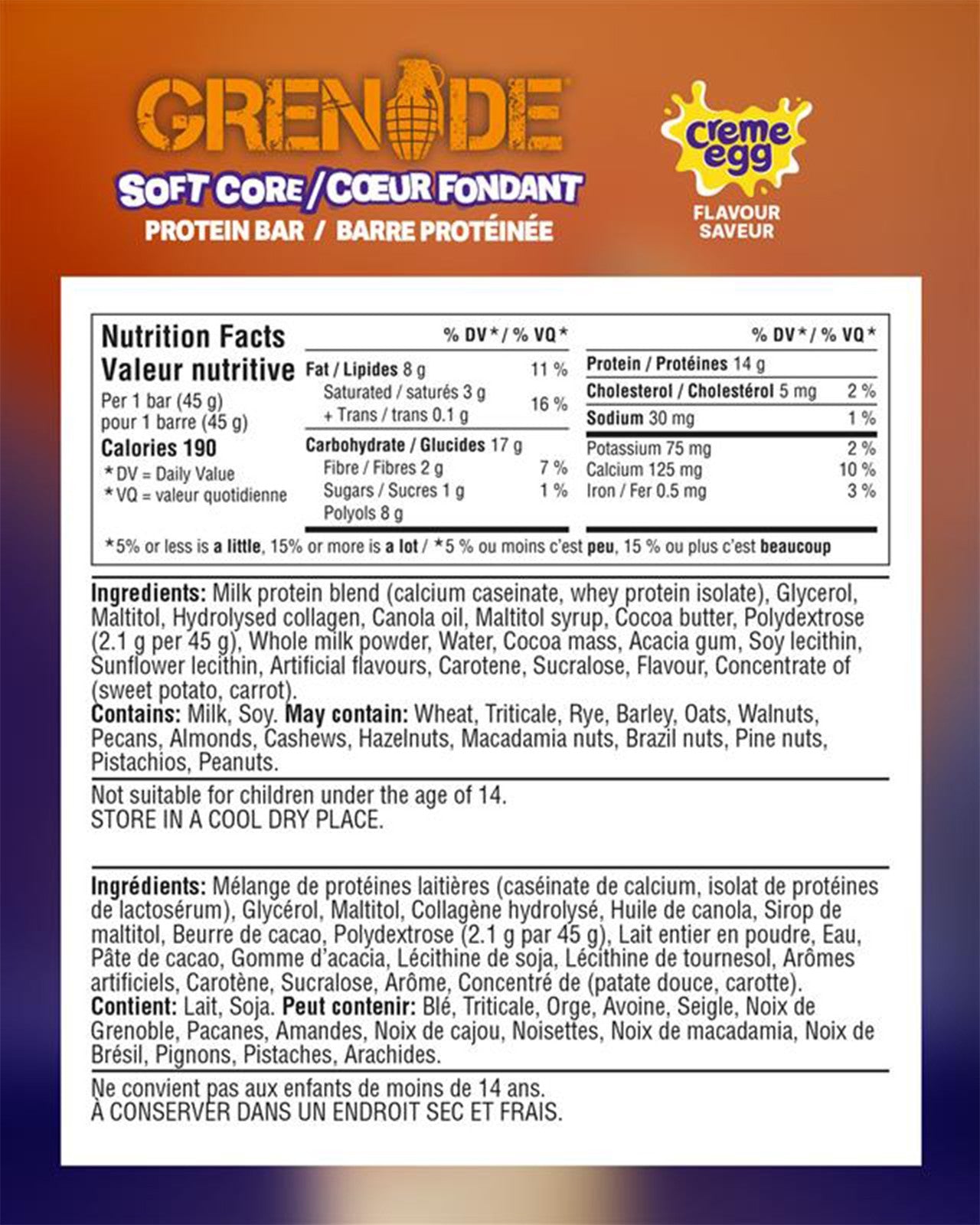 Barre Grenade - Barre Protéinée