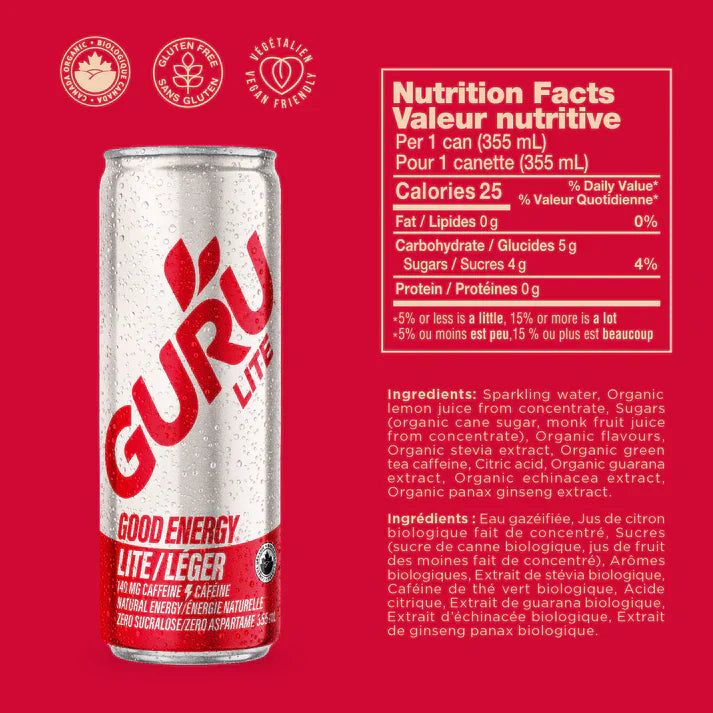 Guru - Boisson Énergisante RTD