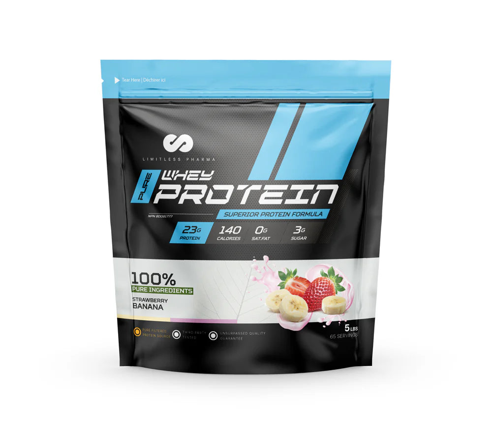Limitless Pharma - Proteine Whey - 5lbs - 8 saveurs