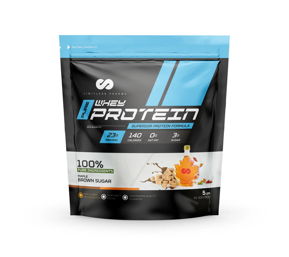 Limitless Pharma - Proteine Whey - 5lbs - 8 saveurs