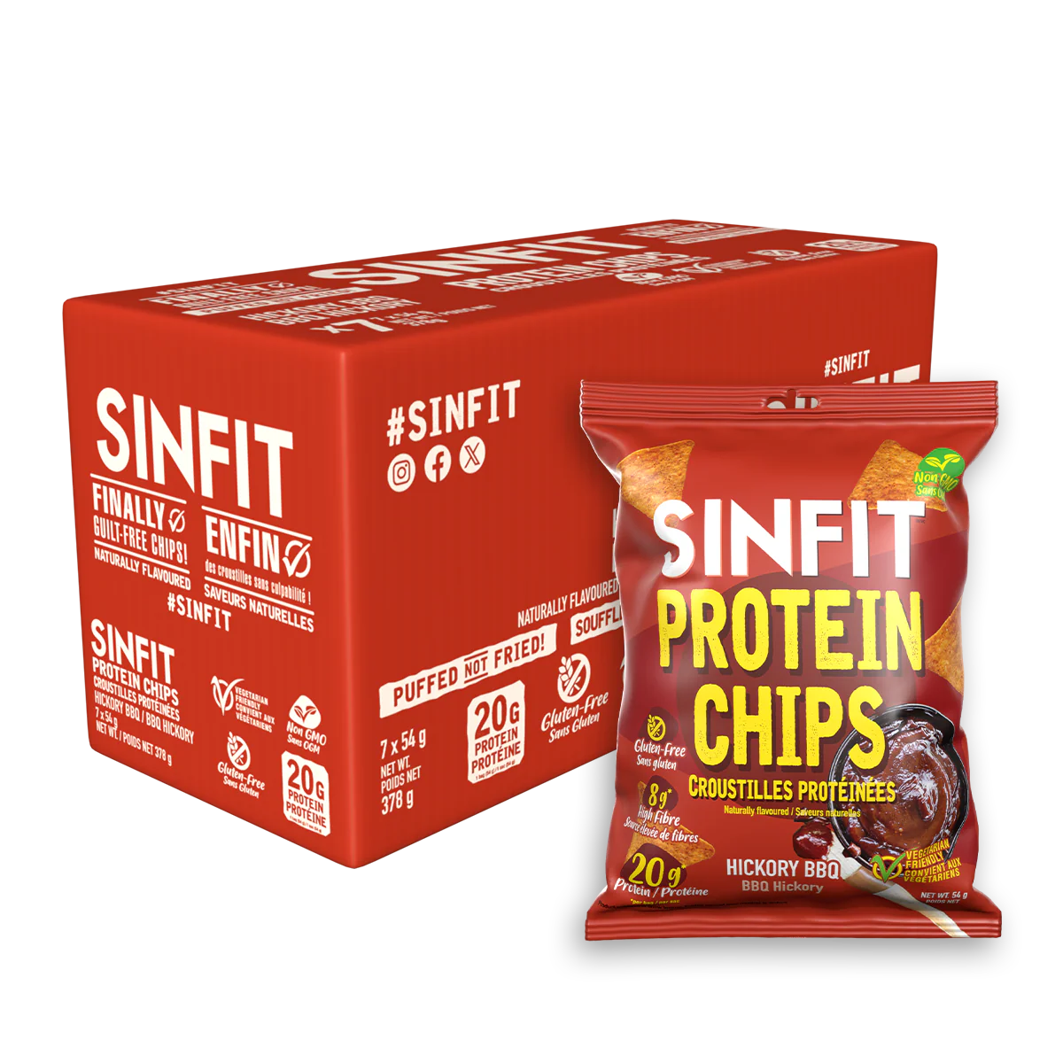 Sinfit - Protein chips - 48g - 3 saveurs