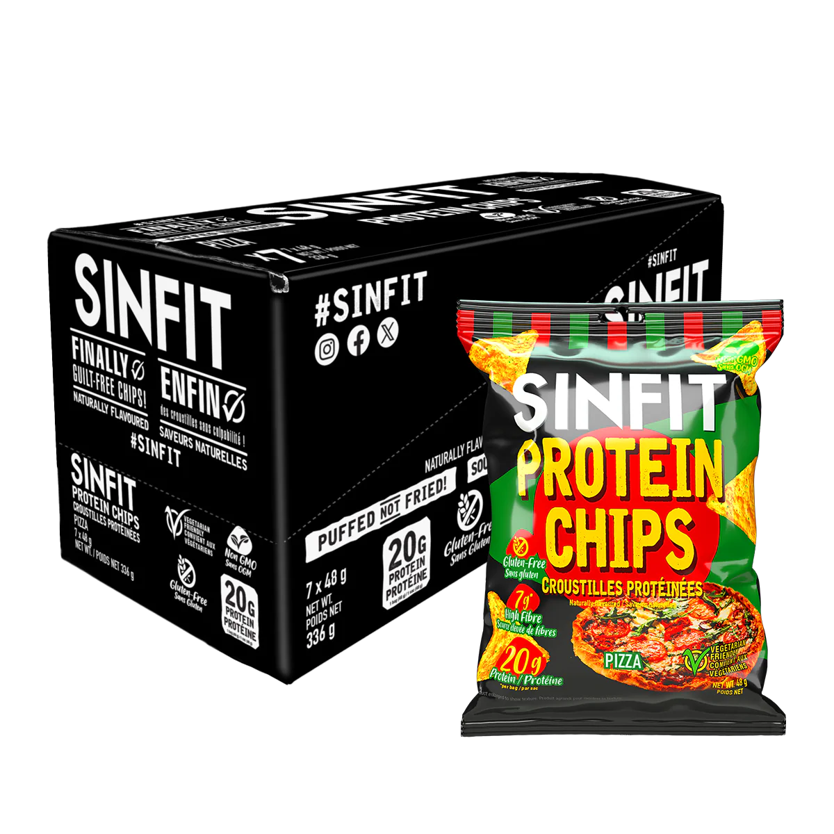Sinfit - Protein chips - 48g - 3 saveurs