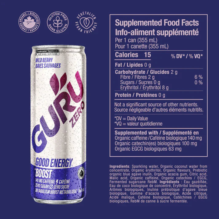 Guru - Boisson Énergisante RTD