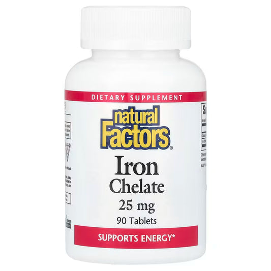 Natural factors - Iron chelate 25mg - 90 tablets