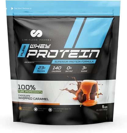 Limitless Pharma - Proteine Whey - 5lbs - 8 saveurs