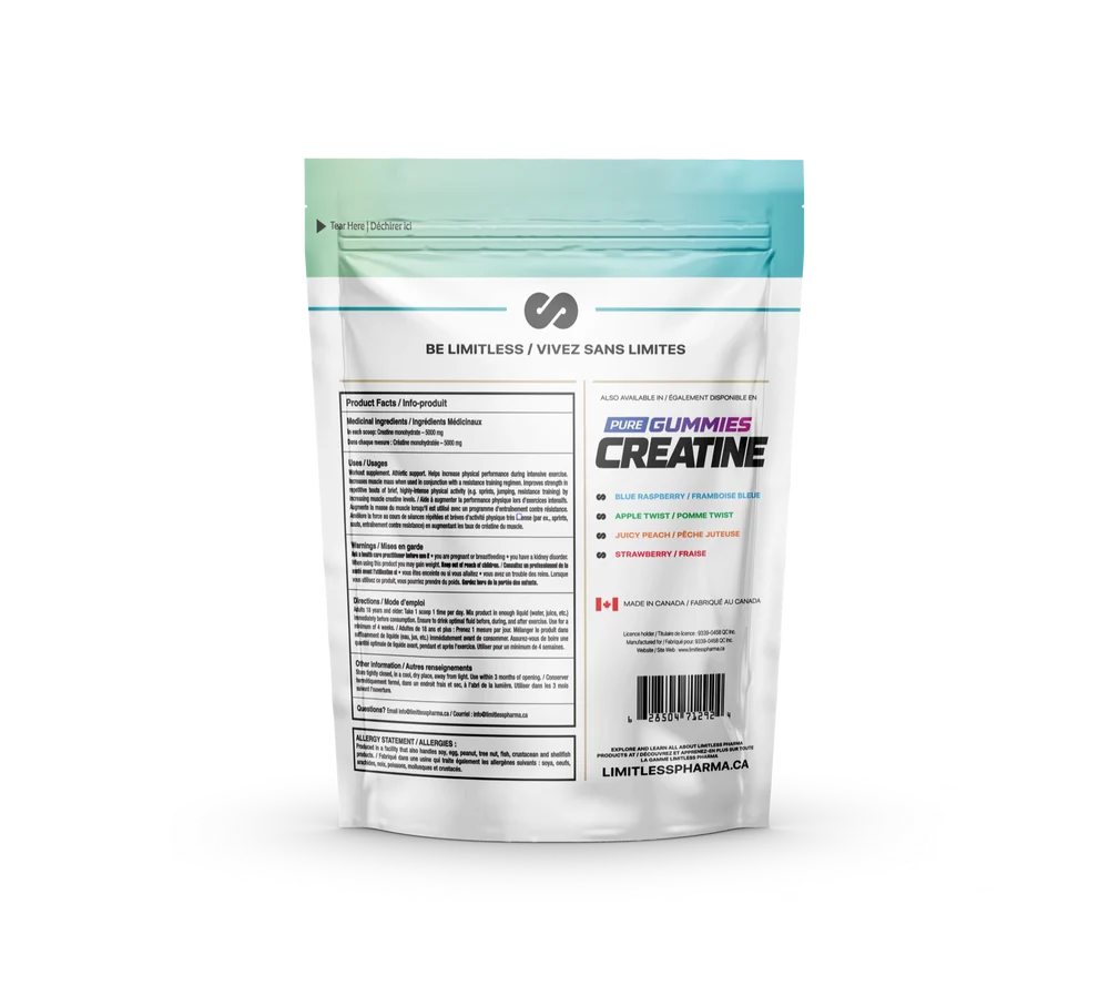 Limitless Pharma - Créatine 500g