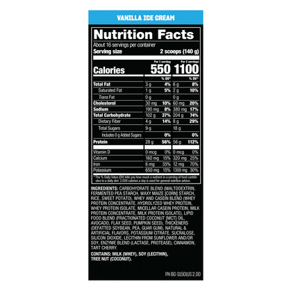 Mutant - MASS 15lbs - 5 saveurs