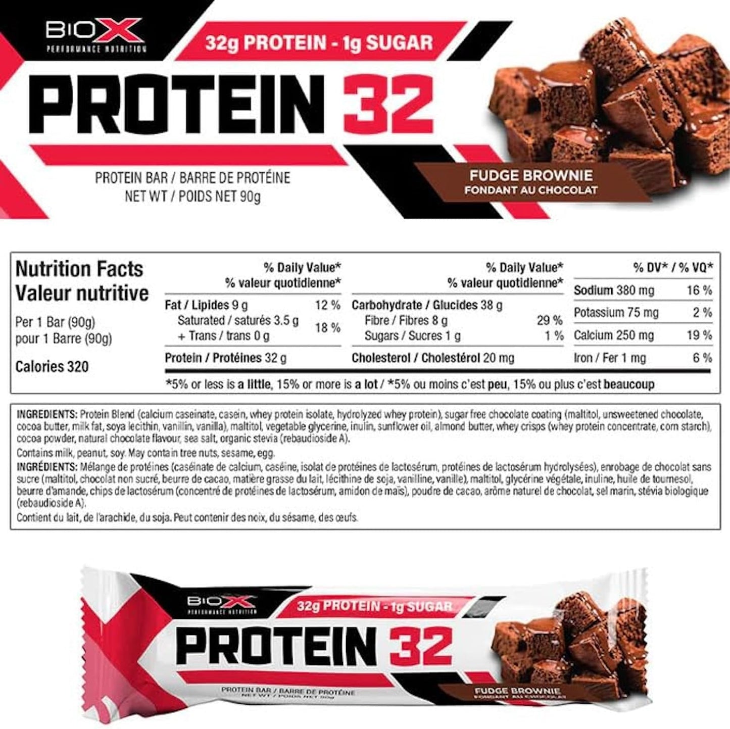 BioX - Protein 32 bars (Boîte de 12)