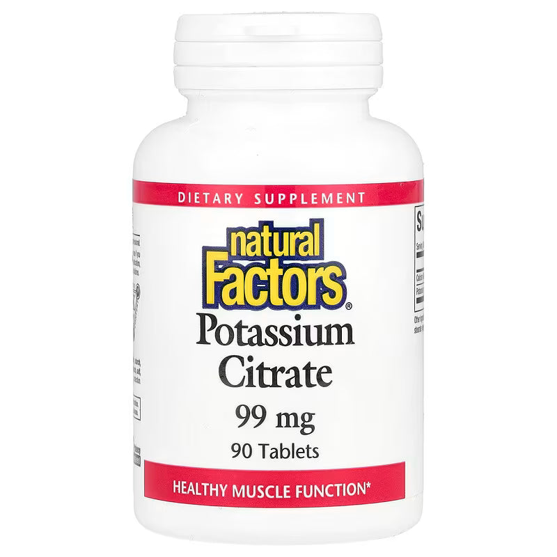 Natural factors - Potassium citrate 99mg - 180 comprimés