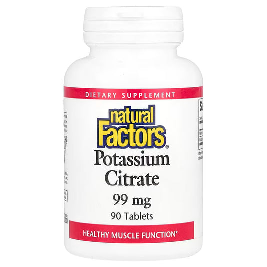 Natural factors - Potassium citrate 99mg - 180 comprimés