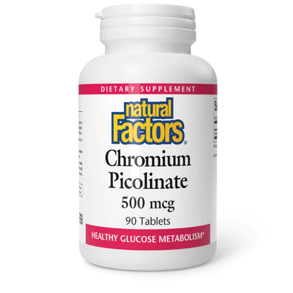 Natural factors - Picolinate de chrome - 90 comprimes