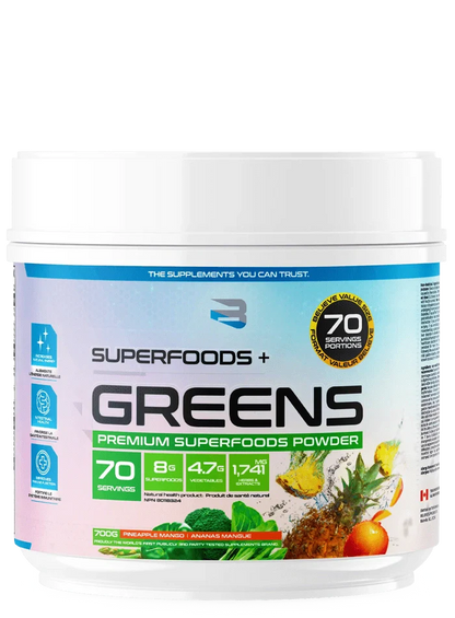 Believe - Superfood +  Greens 70 portions - 700g - 3 saveurs