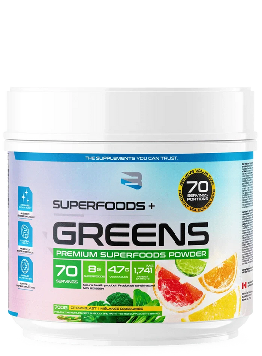Believe - Superfood +  Greens 70 portions - 700g - 3 saveurs